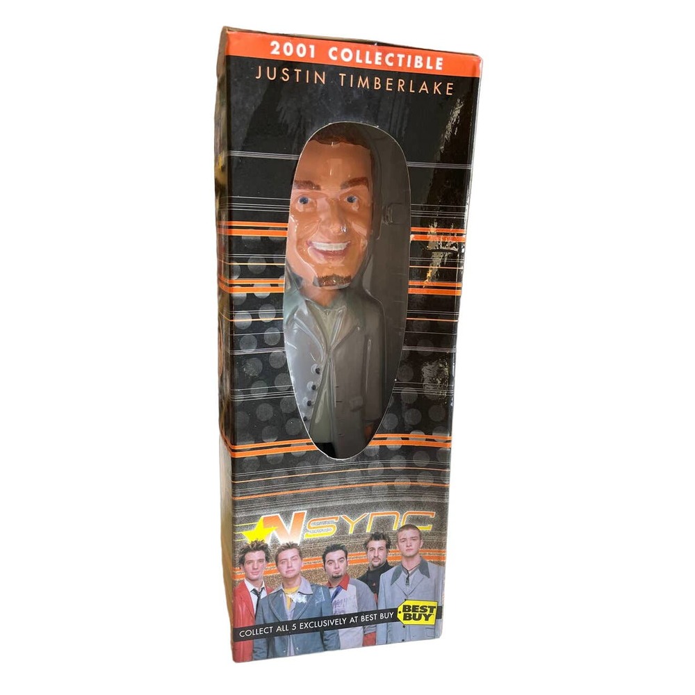 Vintage y2k 2001 Nsync Justin Timberlake Collectible Bobblehead - Best Buy NIB